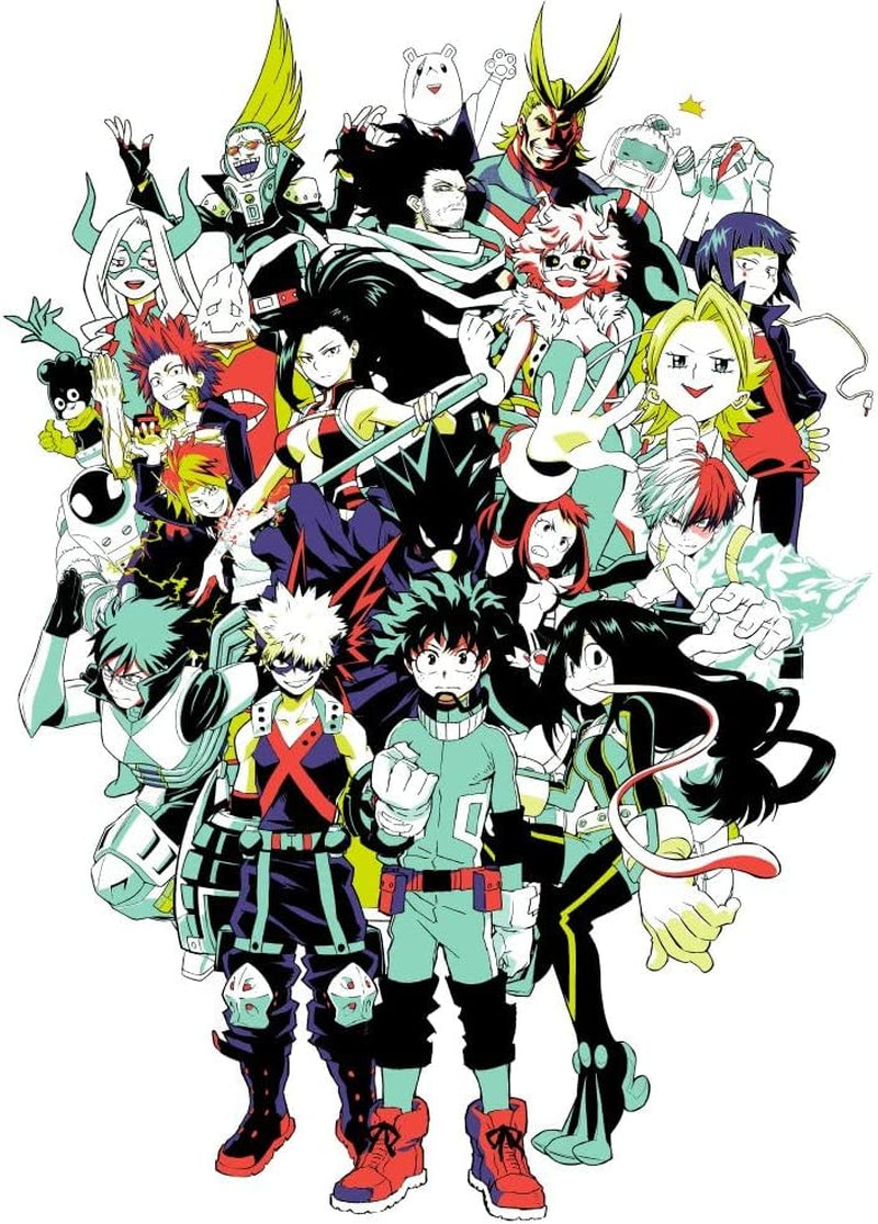 My Hero Academia Anime Characters Mens White Graphic Tee Shirt