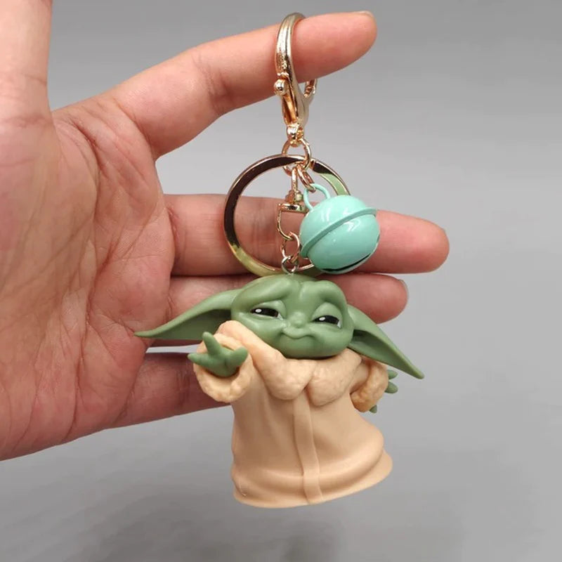 Disney Baby Yoda Keychain Yoda Model Keychain Kawaii Cartoon Pendant Keyring Anime Figure Key Chain for Kids Toy Gift