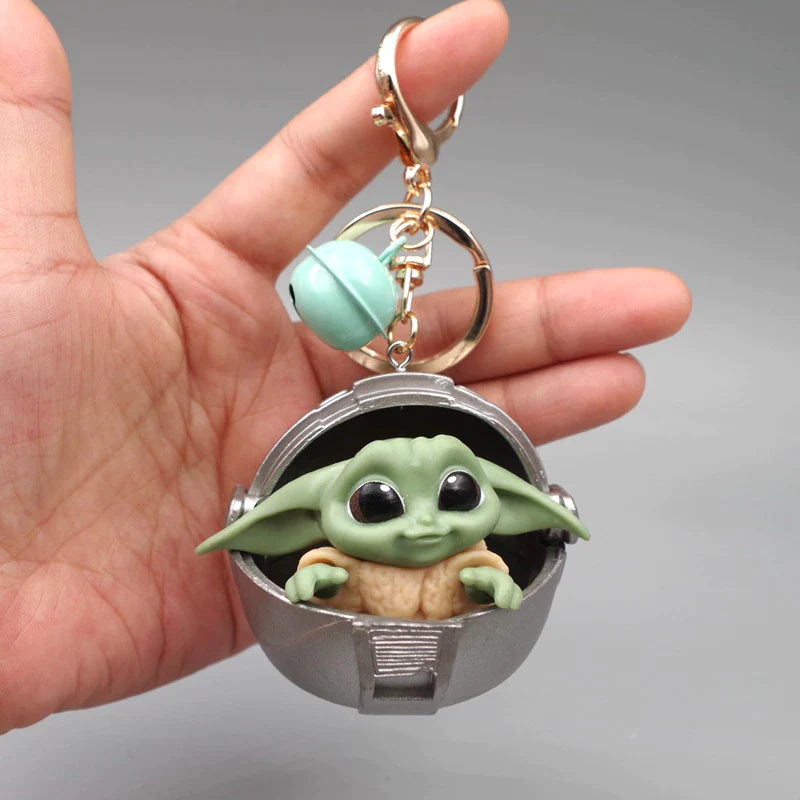 Disney Baby Yoda Keychain Yoda Model Keychain Kawaii Cartoon Pendant Keyring Anime Figure Key Chain for Kids Toy Gift