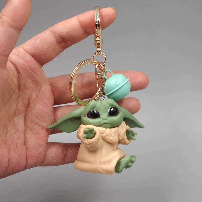 Disney Baby Yoda Keychain Yoda Model Keychain Kawaii Cartoon Pendant Keyring Anime Figure Key Chain for Kids Toy Gift