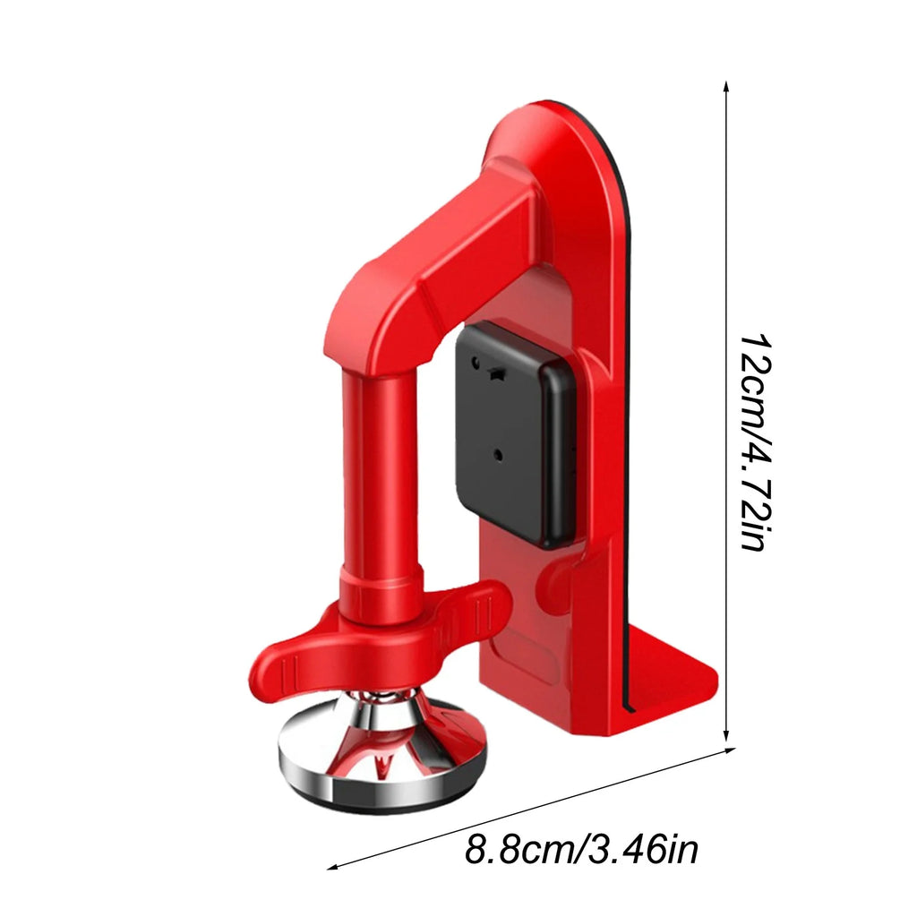 Portable Alarm Door Stopper, Anti-Theft Door Stop Alarm, Adjustable and Easy to Install, Safety Door Stopper Security for Home, Office, Apartment and Travel, Door Security Devices (Red)