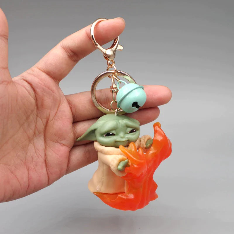 Disney Baby Yoda Keychain Yoda Model Keychain Kawaii Cartoon Pendant Keyring Anime Figure Key Chain for Kids Toy Gift